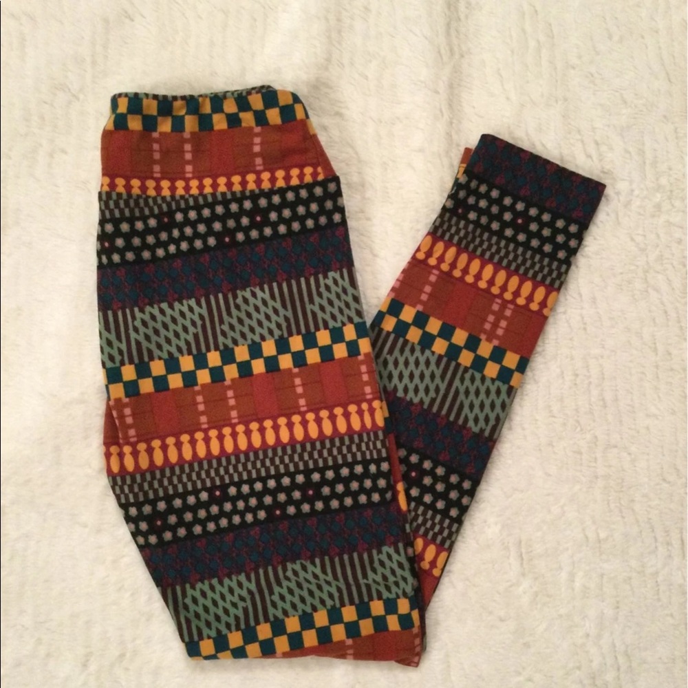 LuLaRoe Leggings Patterned Multicolor OS